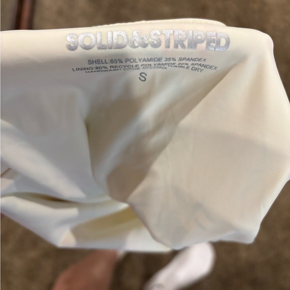 Solid and striped swimsuit - Picture 3 of 3